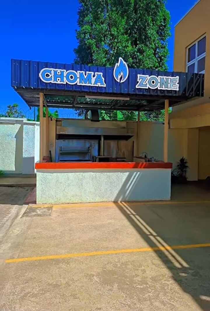 Choma Zone, the outdoor grill station at Crown Boutique Hotel